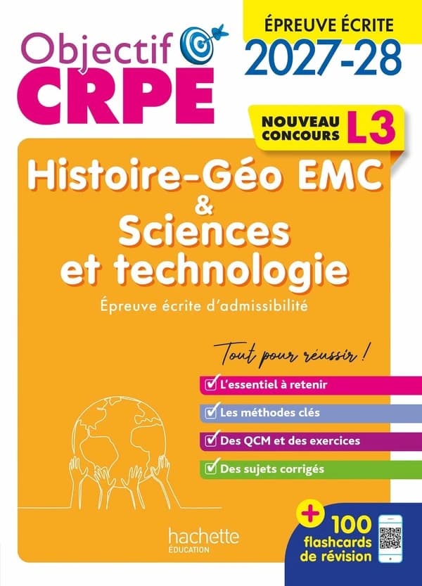 Histoire-géo EMC & sciences et technologie - : Épreuve écrite 2027-2028, nouveau concours L3