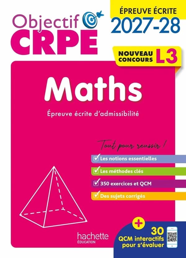 Maths : épreuve écrite d'admissibilité (épreuve écrite 2027-28)