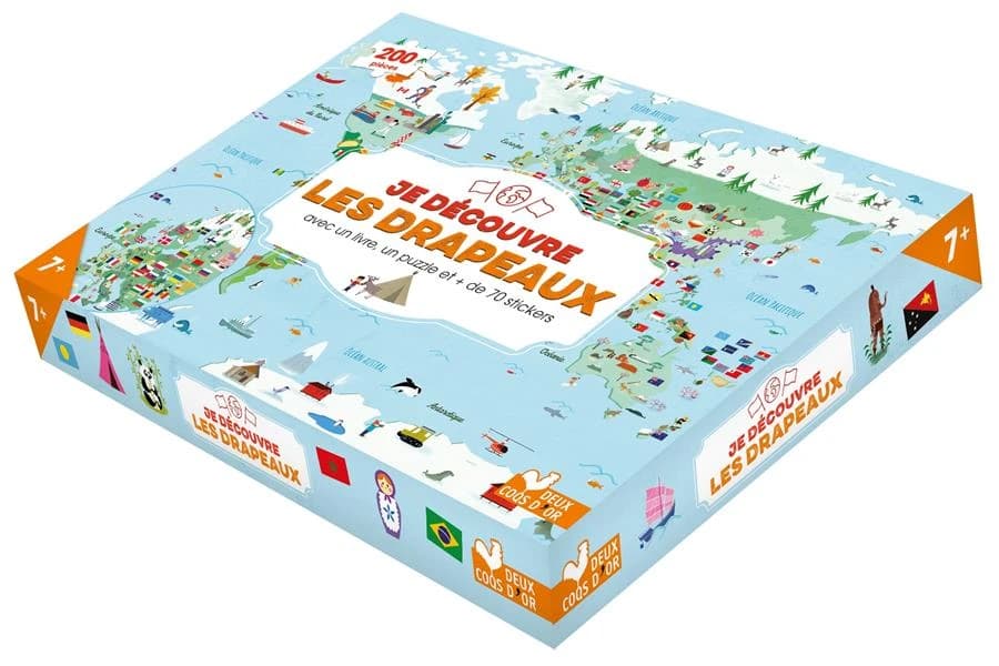 Je découvre les drapeaux : coffret avec puzzle