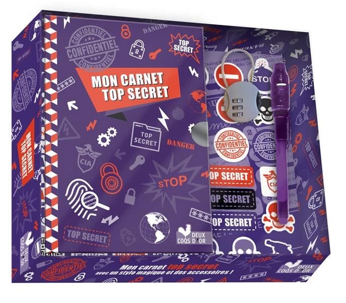 Mon carnet top secret ; coffret avec stylo magique