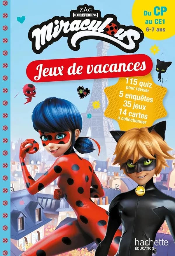 Miraculous : jeux de vacances miraculous, du CP au CE1