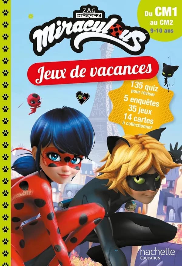 Jeux de vacances miraculous, du CM1 au CM2