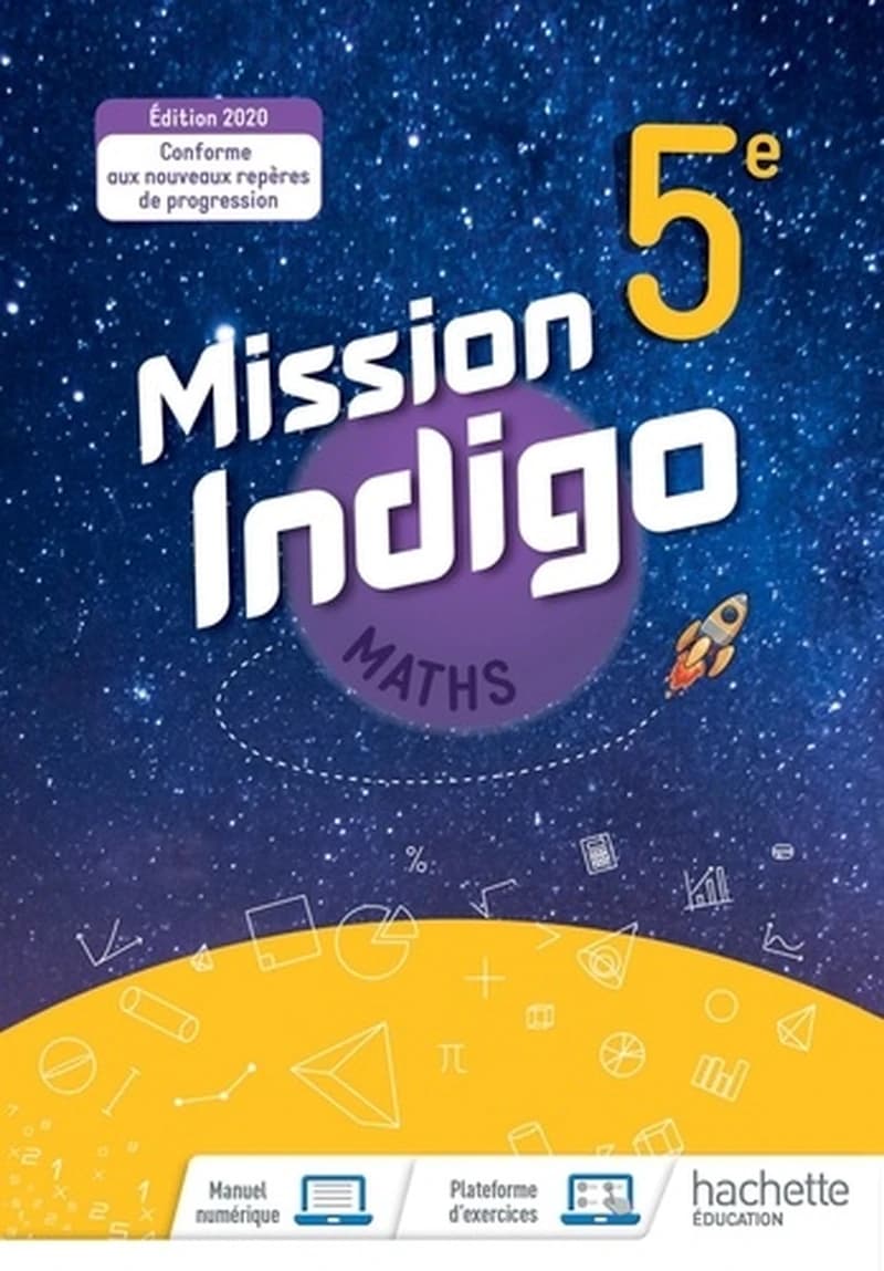 Mission indigo : cahier de maths ; 5e ; cahier d'activités (édition 2021)