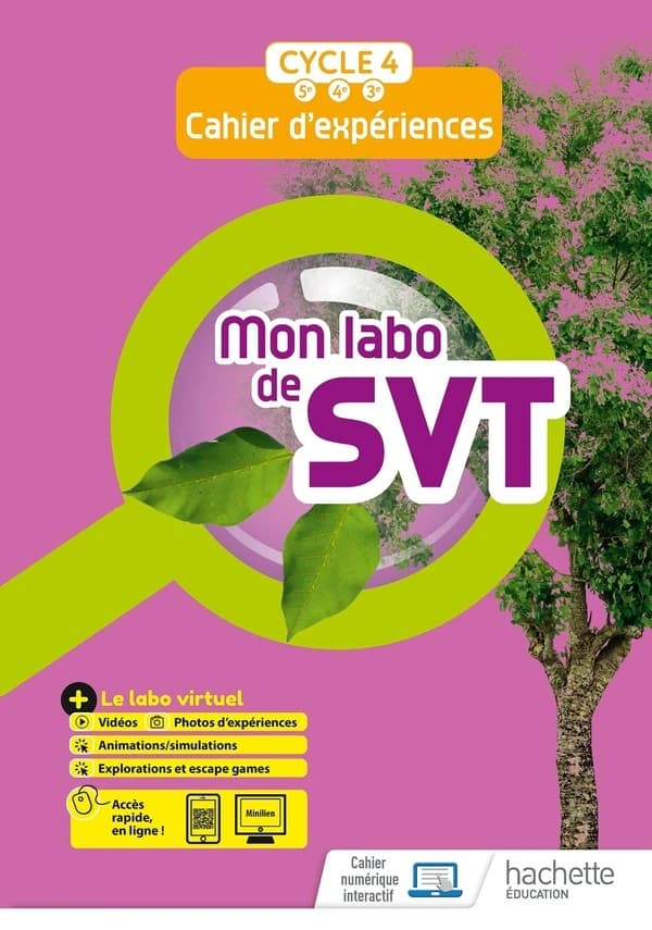 Mon labo de SVT ; 5e, 4e, 3e ; cahier d'activités