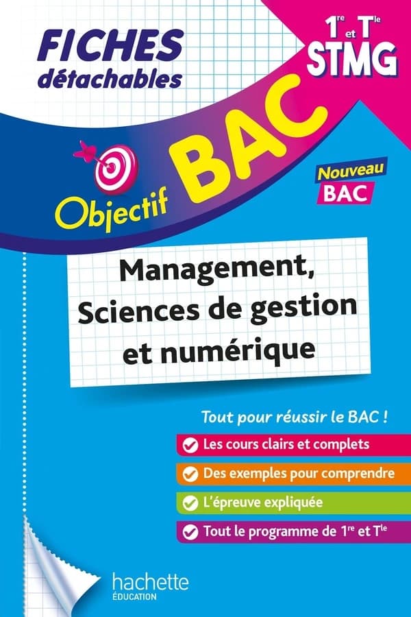 Management, sciences de gestion et numérique, 1re et terminale STMG : nouveau bac : fiches détachables