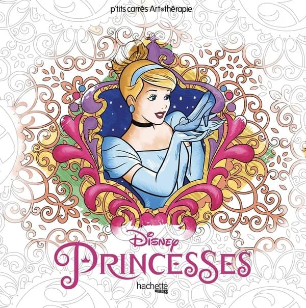 Princesses : P'tits carrés Art-thérapie Disney : [Album à colorier]