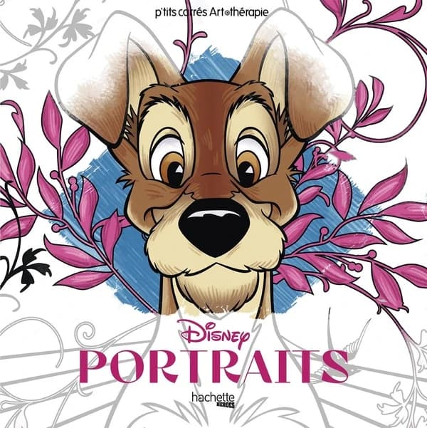 Portraits : p'tits carrés Art thérapie Disney : [Album à colorier]