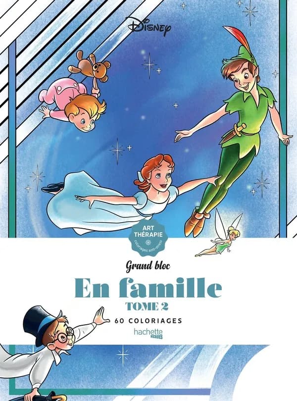 Grands blocs : en famille. tome 2 : Disney : 60 coloriages : [Album à colorier]