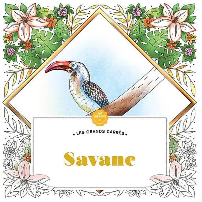 Savane : les grands carrés d'Art-thérapie : [Album à colorier]