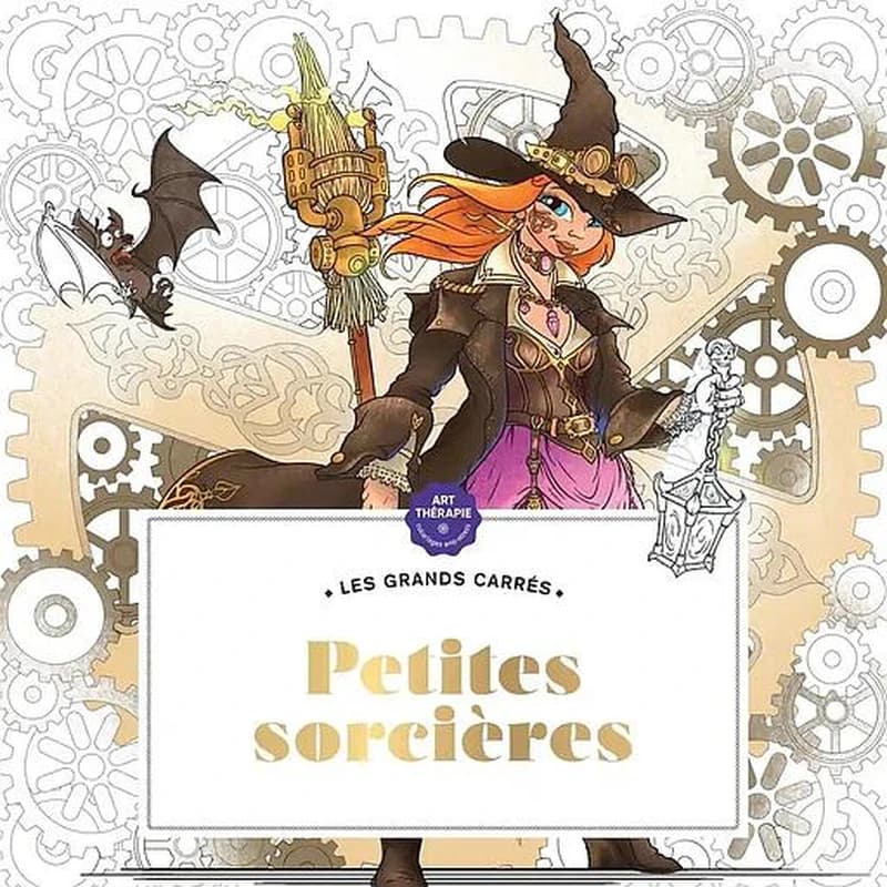 Petite sorcières : les grands carrés : art-thérapie : [Album à colorier]