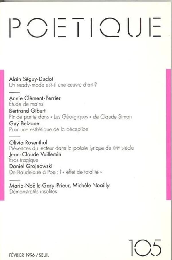 Poetique, n  105