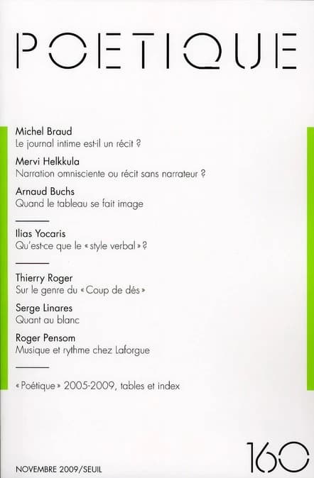 Le journal intime est-il un récit ? narration omnisciente ou récit sans narrateur ? quand le tableau se fait image