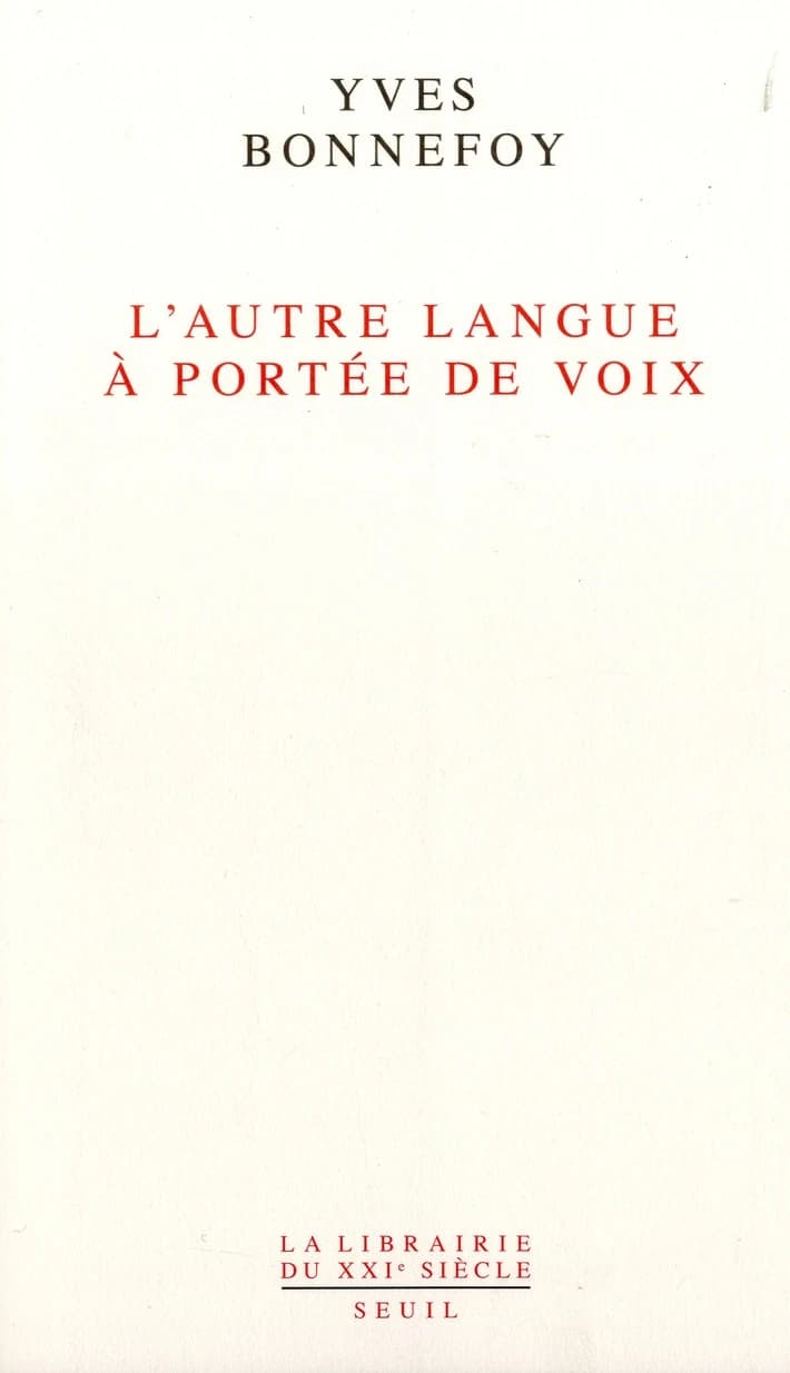 L'autre langue à portée de voix : essais sur la traduction de la poésie