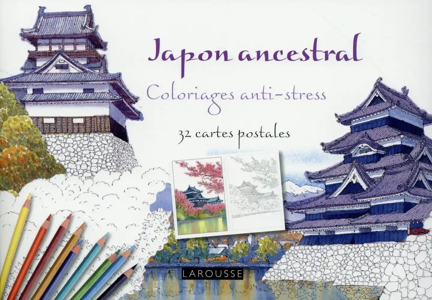 Japon ancestral : coloriages anti-stress : [album à colorier]