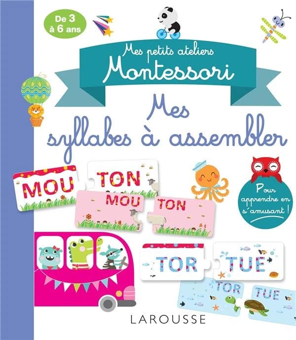 Mes petits ateliers Montessori mes syllabes à assembler