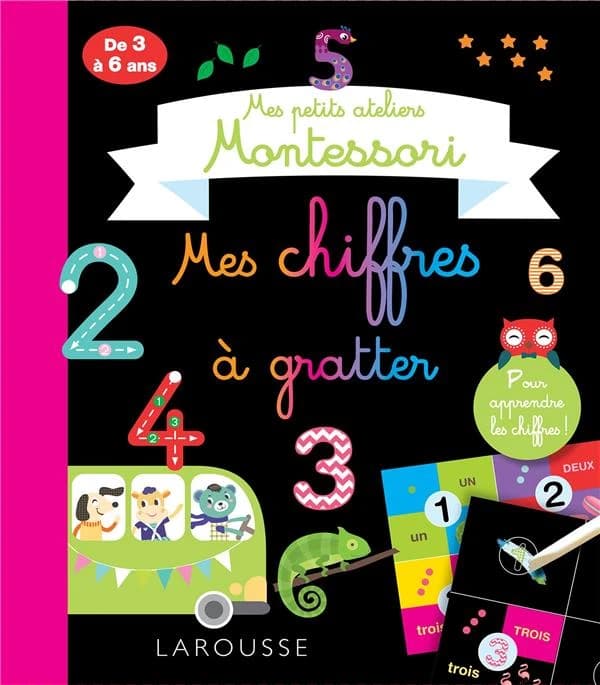 Mes chiffres à gratter : Mes petits ateliers Montessori : Pour apprendre les chiffres ! : [Album à colorier]