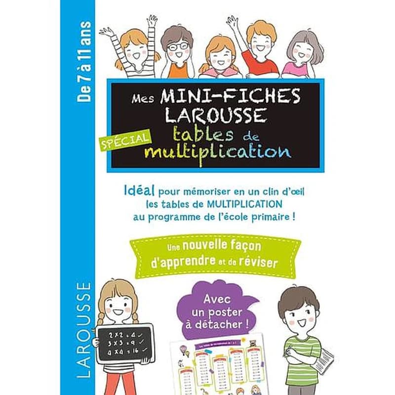 Mes mini fiches Larousse ; spécial tables de multiplication