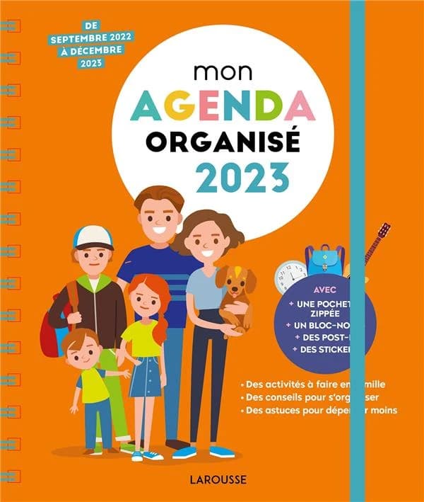 Mon agenda organisé : de septembre 2022 à décembre 2023
