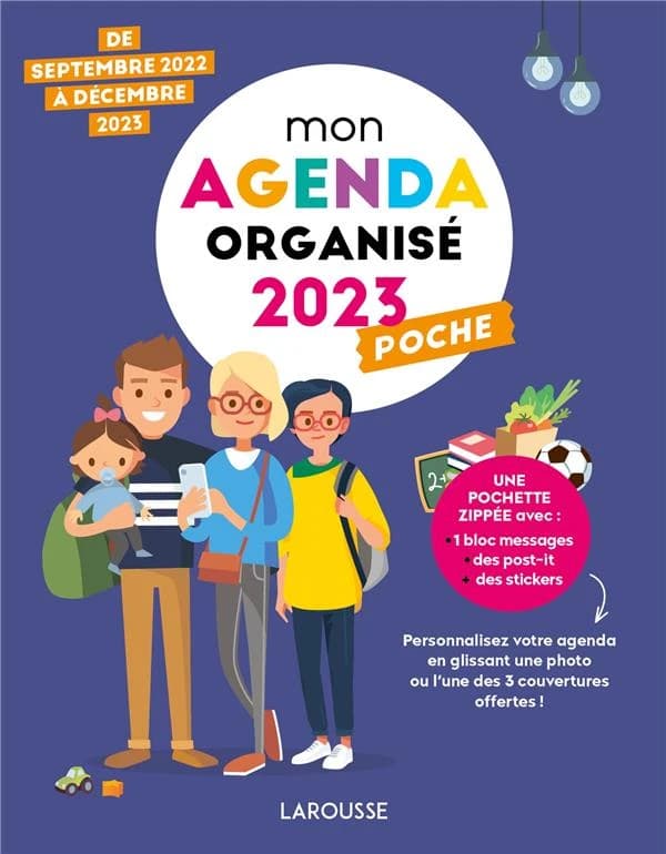 Mon agenda organisé poche : de septembre 2022 à décembre 2023