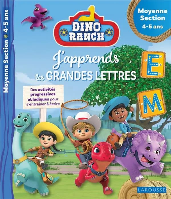 Dino ranch ; j'apprends les grandes lettres ; moyenne section