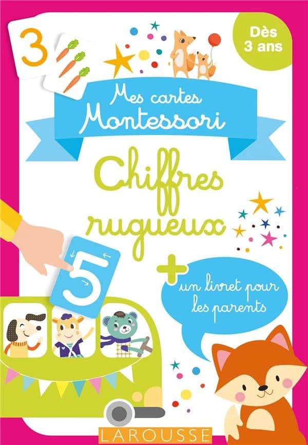 Mes cartes Montessori : chiffres rugueux