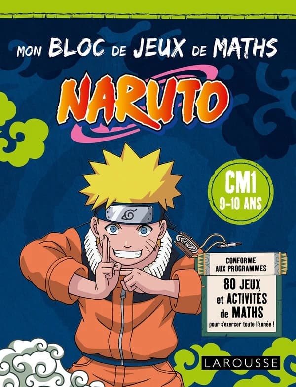 Naruto ; Mon bloc de jeux de maths ; CM1