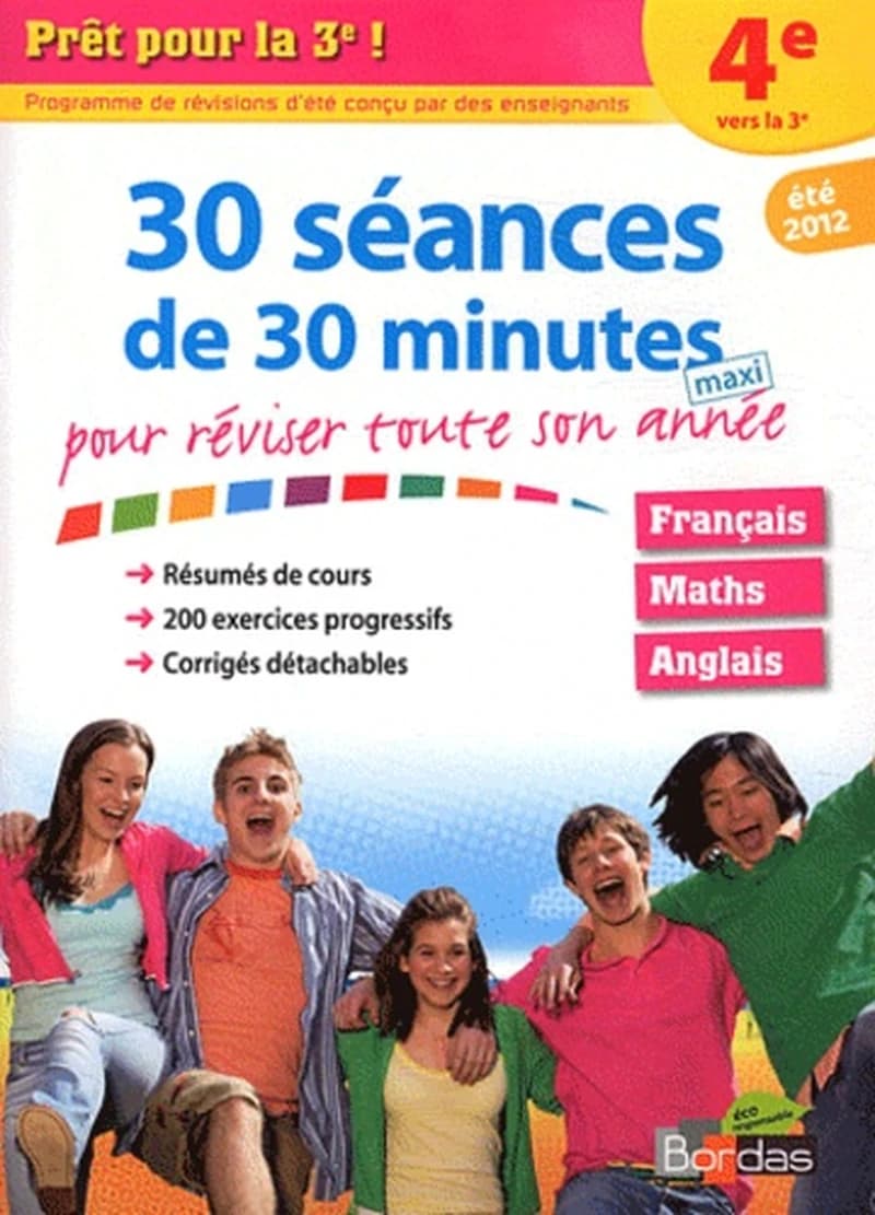 30 séances de 30 minutes maxi pour réviser toute son année - Prêt pour la 3e !