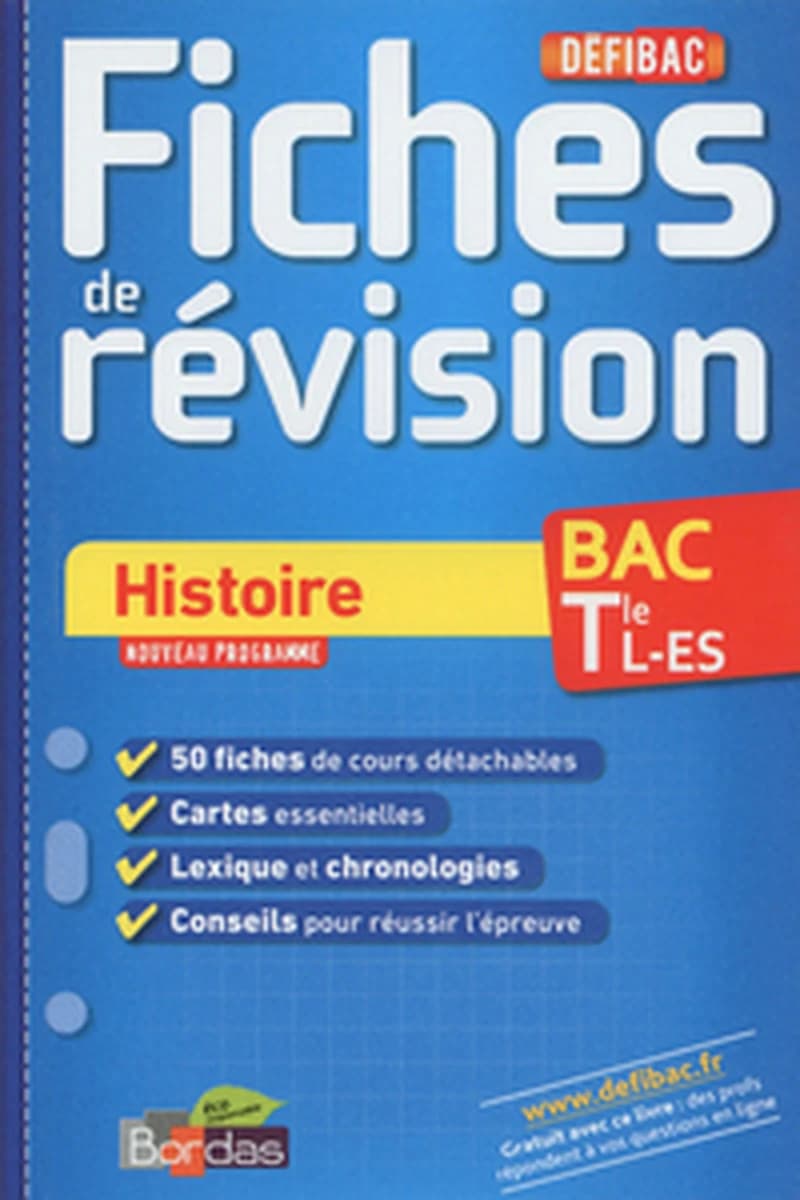 DEFIBAC FICHES DE REVISION HISTOIRE TERM L-ES