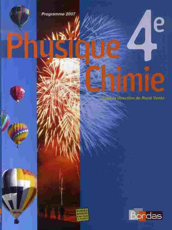 Vento ; physique chimie ; 4ème ; manuel (édition 2007)