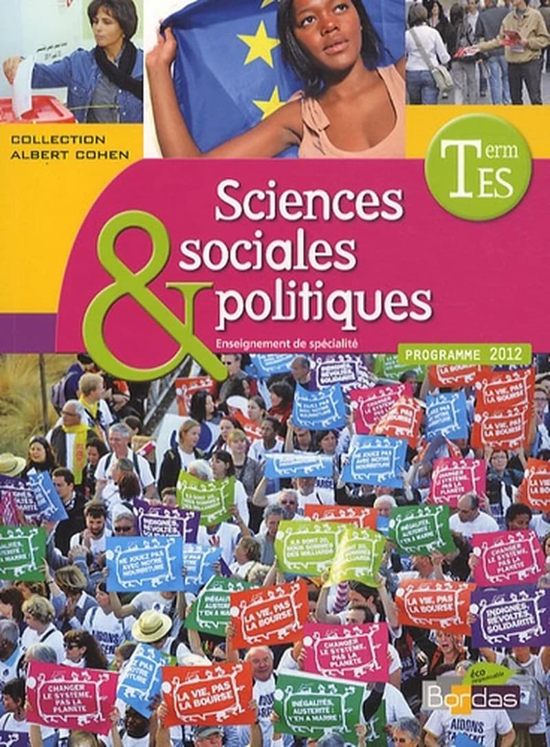 Sciences sociales & politiques, Term ES : enseignement de spécialité, programme 2012