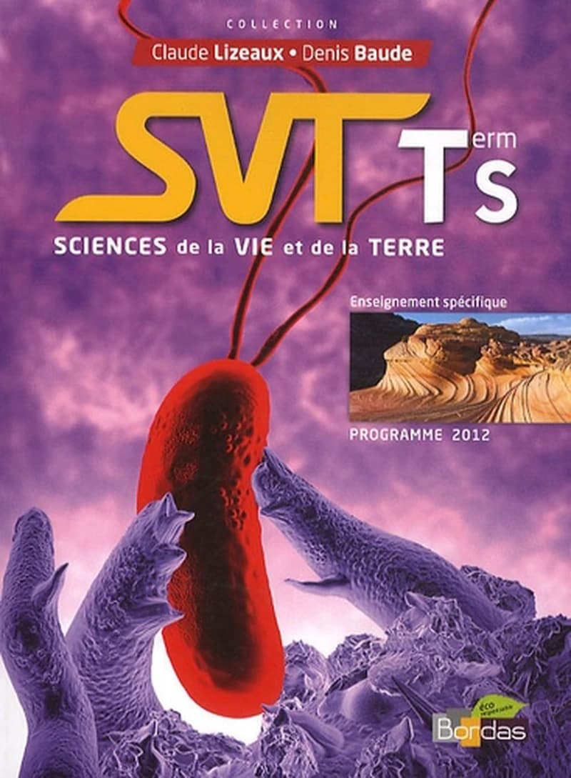 Sciences de la Vie et de la Terre Tle S - Enseignement spécifique, programme 2012