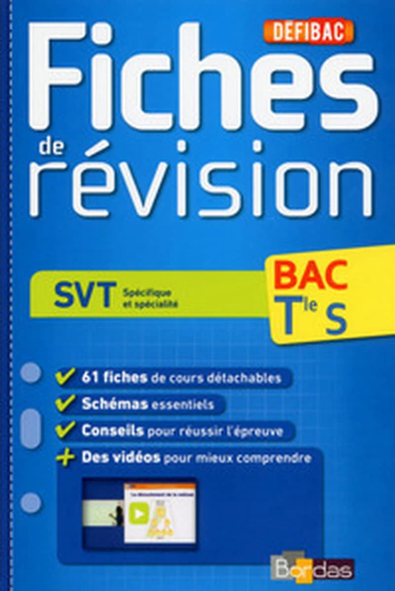 SVT SPECIFIQUE ET SPECIALITE TLE S - FICHES DE REVISION