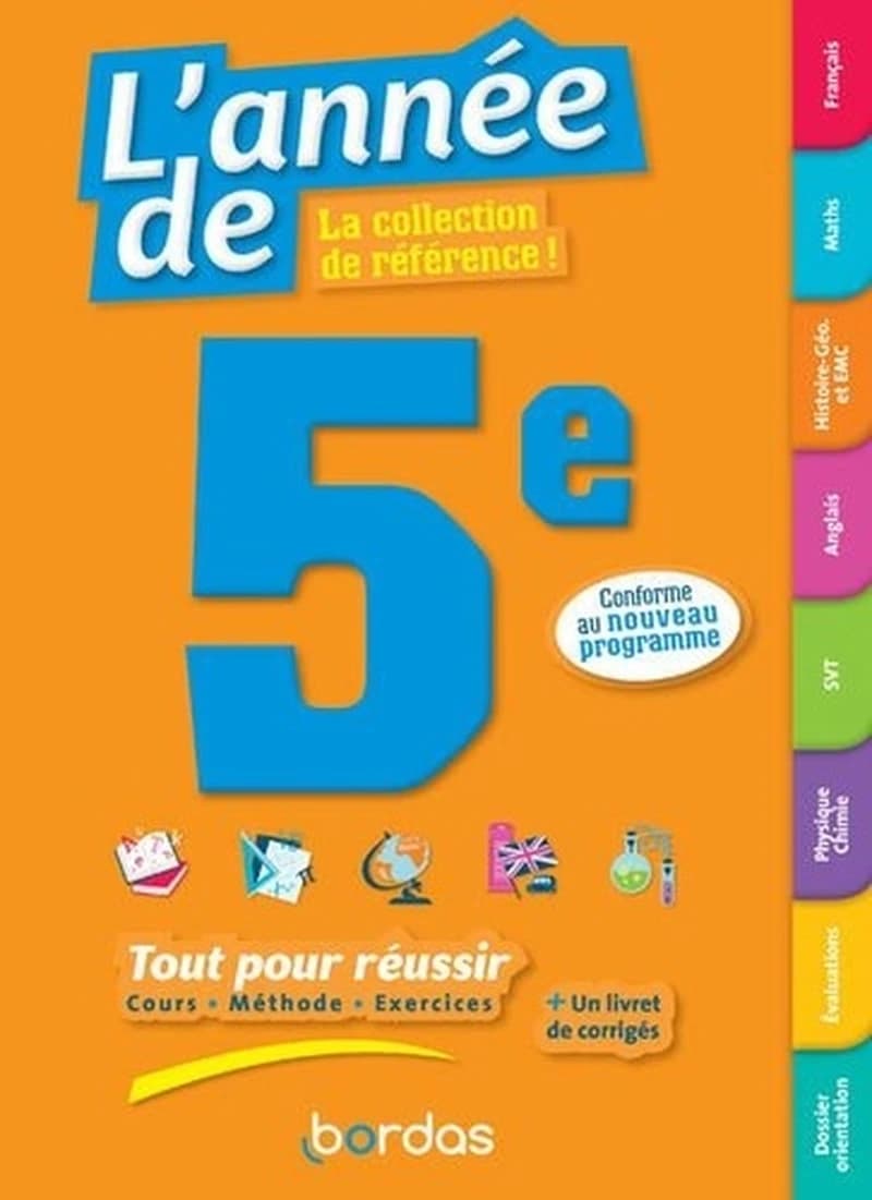 L'année de : 5e ; toutes les matières (édition 2019)