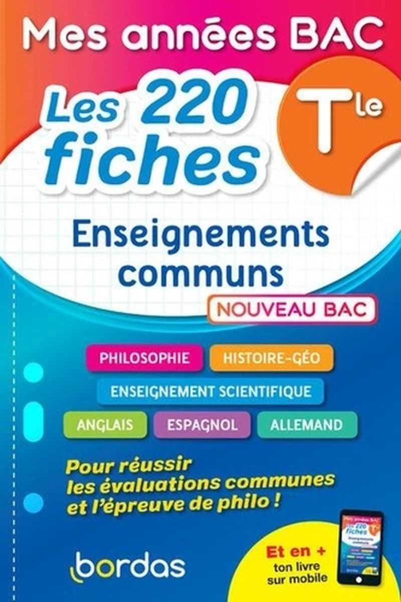 Mes années bac : les 220 fiches : enseignements communs : terminale (édition 2021)