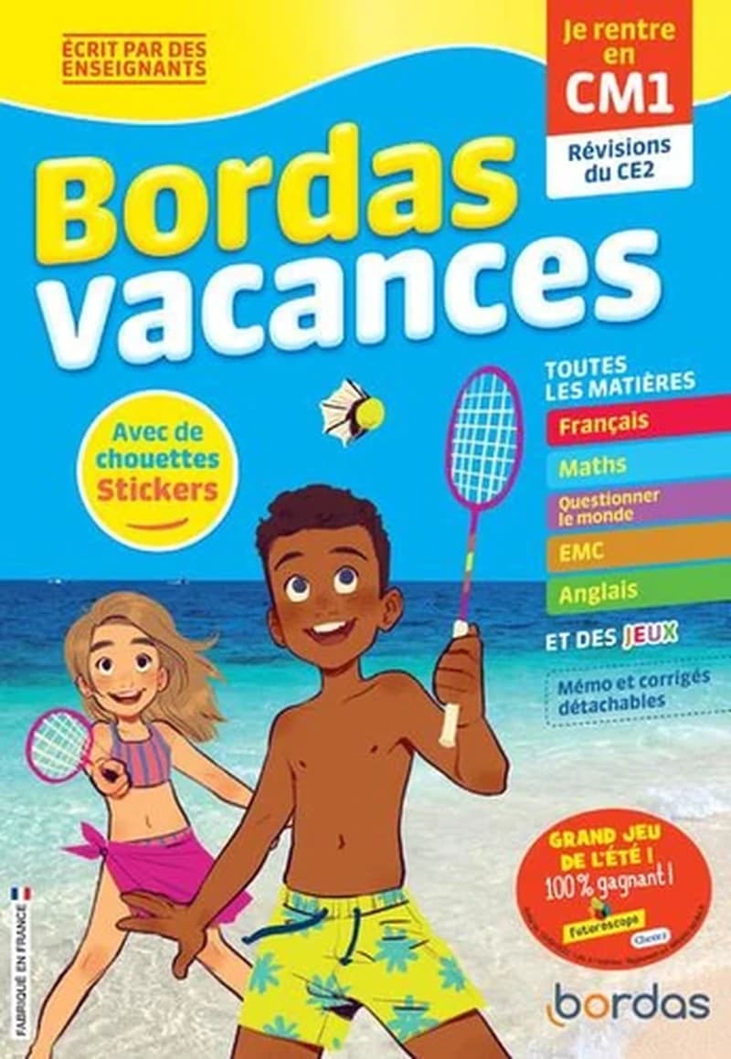 BORDAS VACANCES - JE RENTRE EN CM1