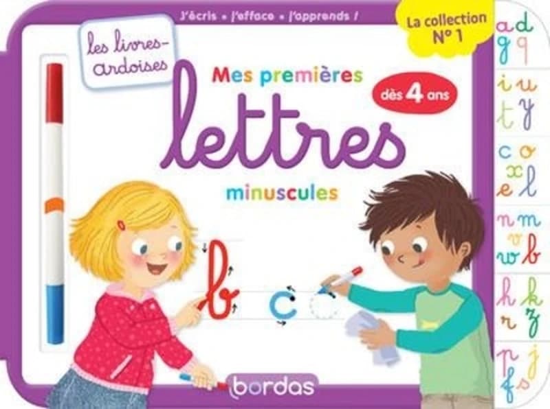 Les livres-ardoises : mes premières lettres minuscules ; à partir de 4 ans (édition 2023)