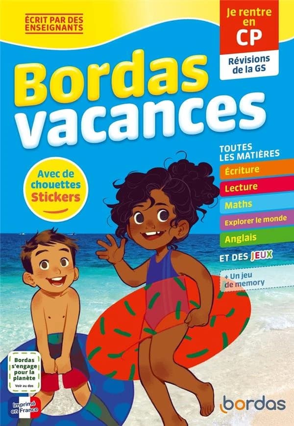 Bordas vacances : toutes les matières ; GS vers CP