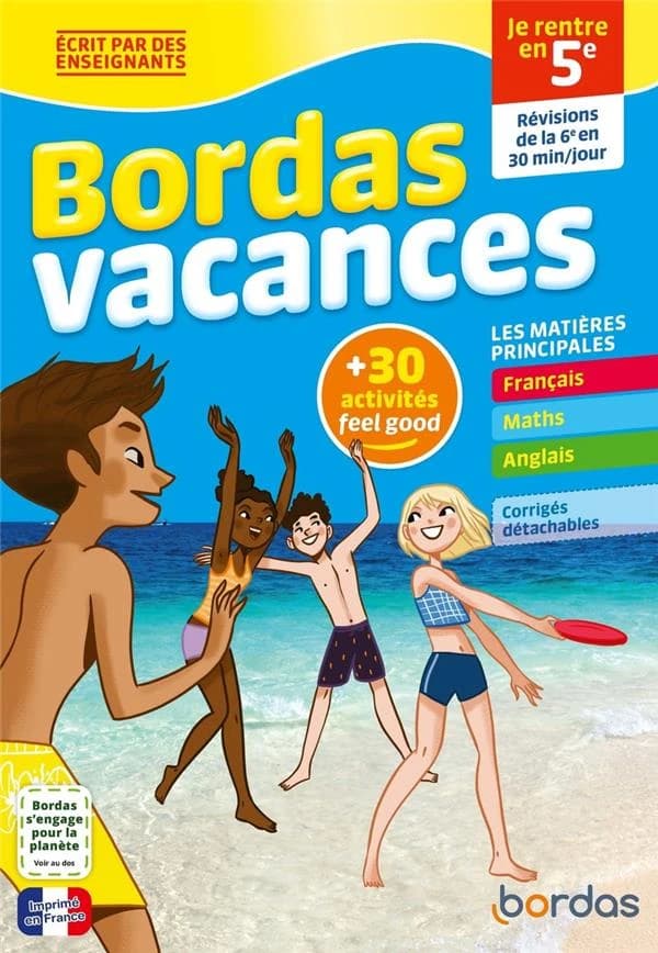 Bordas vacances : français, mathématiques, anglais ; 6e vers 5e
