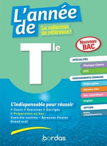L'année de : terminale ; spécialités physique-chimie, SVT (édition 2023)