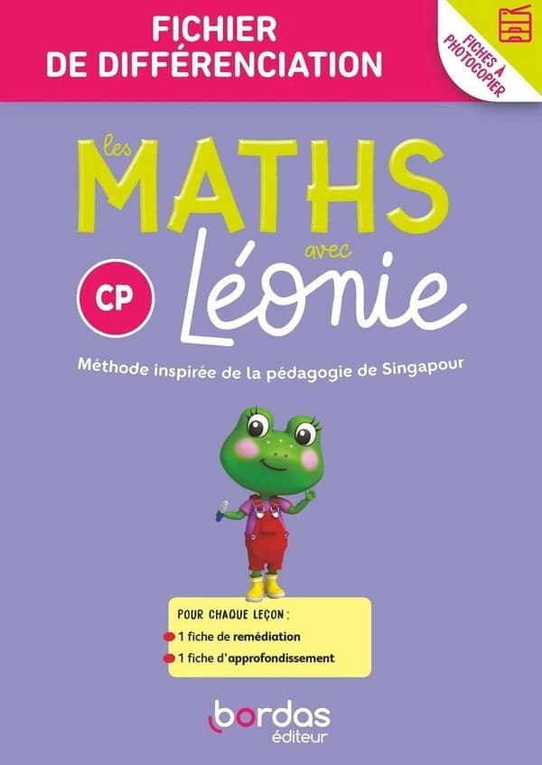 Les maths avec Léonie : CP ; Fichier de différenciation à photocopier (édition 2024)