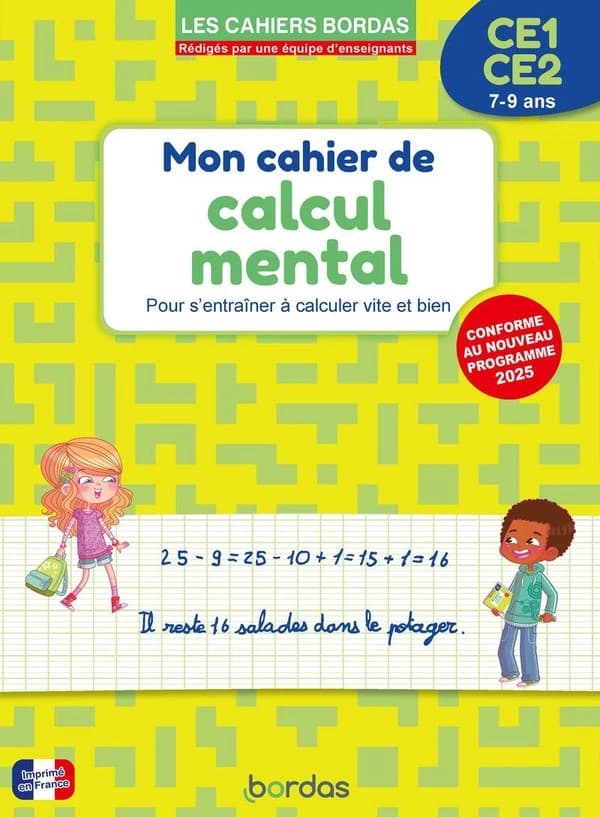 Mon cahier de calcul mental ; CE1-CE2