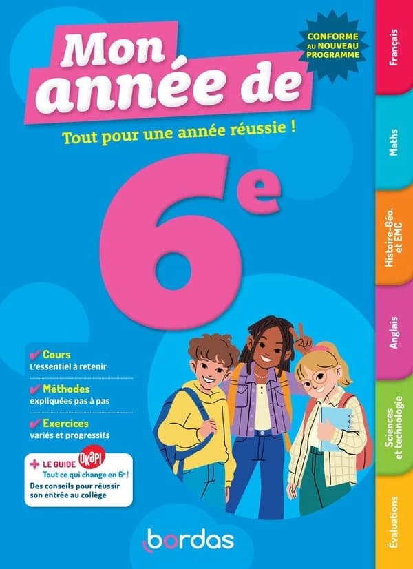Mon année de : 6e ; Toutes les matières (édition 2026)