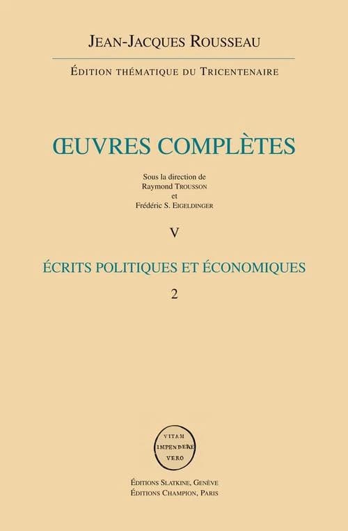 Écrits politiques et économiques. 2