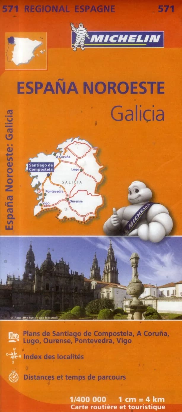 España noroeste : Galicia (Éd. 13) réalisé et publié par Michelin, cartes et plans