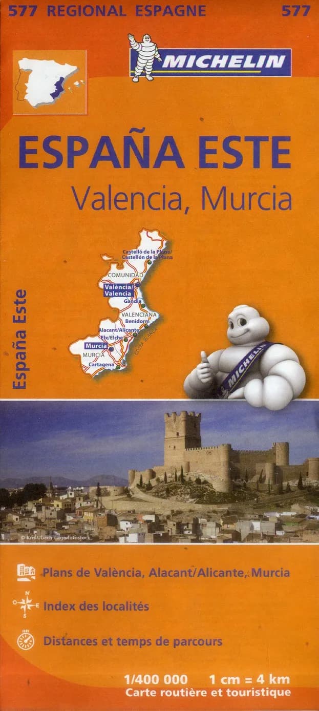 España este : Valencia - Murcia (Éd. 14) réalisé et publié par Michelin, cartes et plans