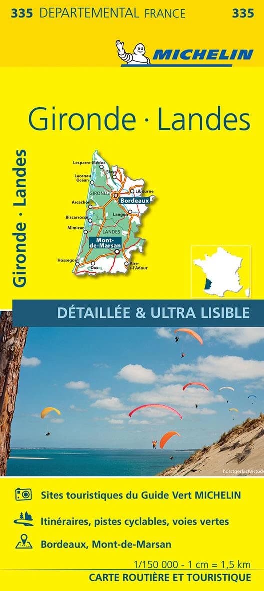 Gironde, Landes (Éd. 15) réalisé et publié par Michelin, cartes et plans