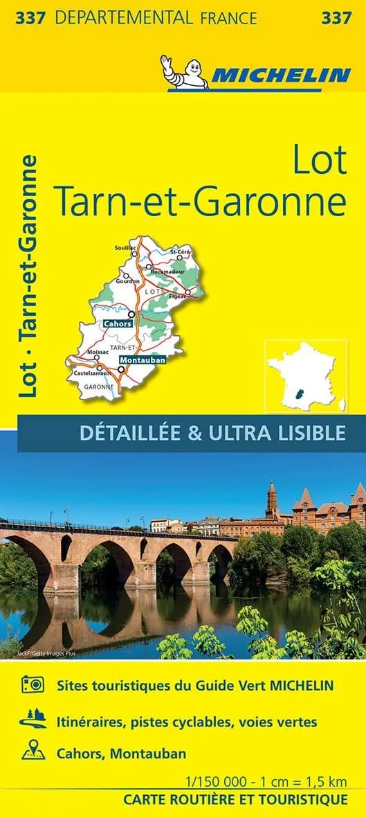 Lot, Tarn-et-Garonne (Éd. 15) réalisé et publié par Michelin, cartes et guides