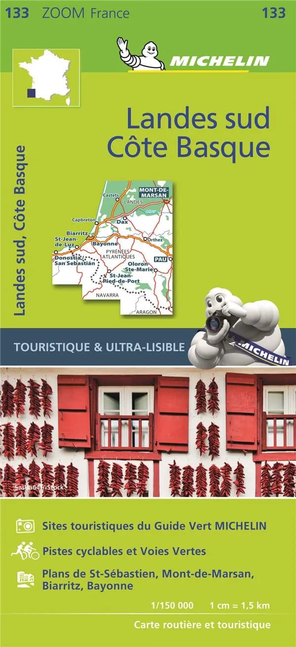 Landes sud - Côte basque : 2018 (Éd. 1) [réalisé et publié par] Michelin, cartes et plans