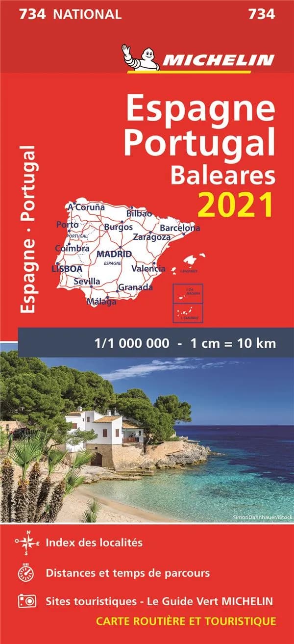 Espagne, Portugal, Baléares : 2021 (Éd. 19) [réalisé et publié par] Michelin, cartes et plans