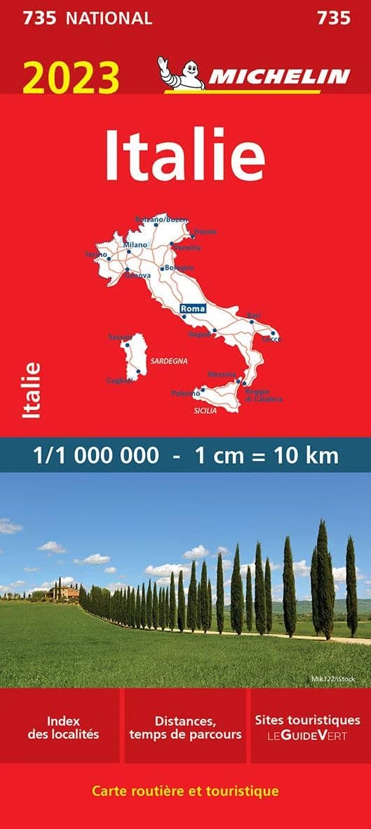 Italie : 2023 (Éd. 21.1) [réalisé et publié par] Michelin, cartes et plans